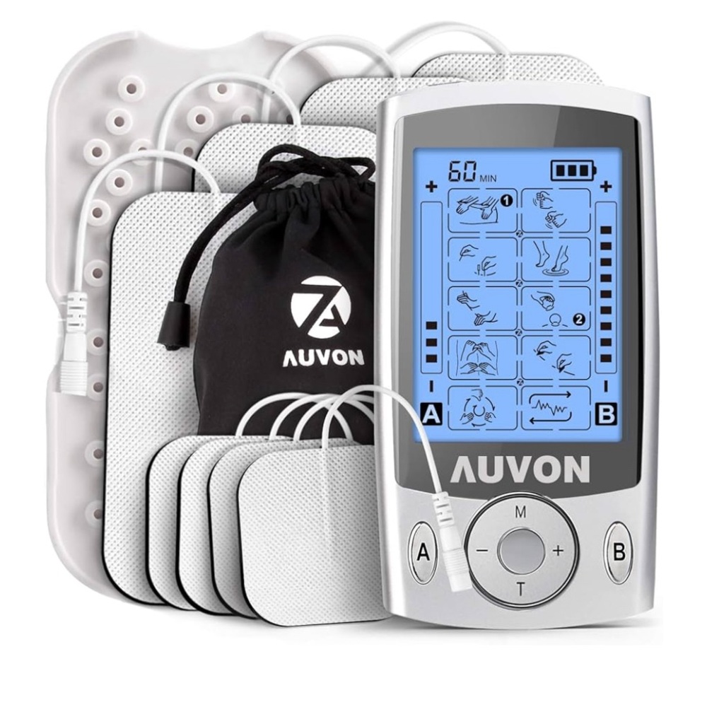 AUVON Dual Channel TENS Unit Muscle Stimulator Machine